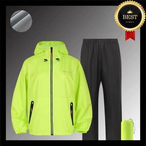 방수 우비 레인 팬츠 세트 남녀 전신 보호 자전거 낚시 반사복