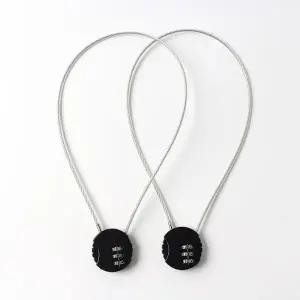 자물쇠 와이어 잠금장치 3자리 자전거자물쇠 2p