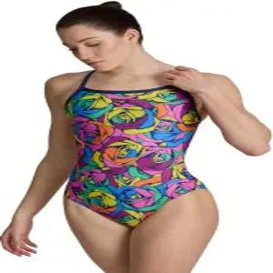 아레나 여성 퍼포먼스 로즈 퍼레이드 라이트 드롭 백 수영복