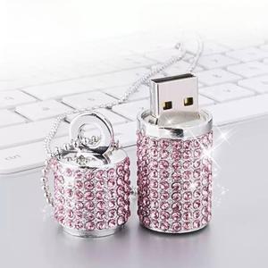 USB 목걸이 메모리 64G 크리스탈 귀여운 쥬얼리 컴퓨터 비즈 보석 큐빅 주얼리