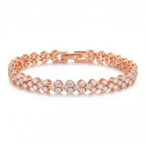 TENNIS 스포츠 남녀 팔찌 S925 3열 큐빅 도금 지르코니아 로즈골드 고급팔찌