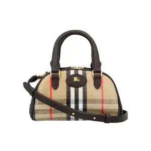 [버버리] 8115281 B9368 빈티지 체크 하이랜드 볼링 미니 토트백