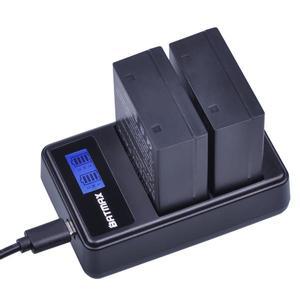 Batmax 1800mAh BLH-1 배터리 + LCD 듀얼 USB 충전기 올림푸스 E-M1 Mark II 카메라