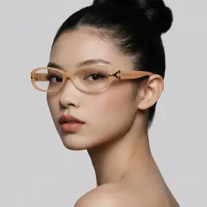 [생로랑] 안경테 YSL6313 QR5 누드톤 명품 긱시크 뿔테 여자 남자