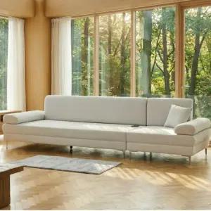 서광퍼니처 소프토 온돌 온열 기능성 패브릭 4인 소파 hy