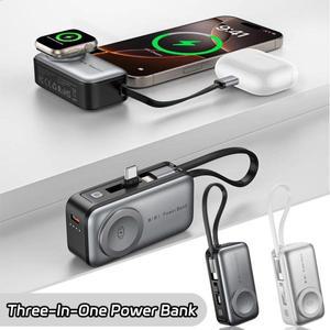 3-in-1 보조베터리 휴대용 충전기 외부 배터리 고속 삼중 기능 배터리(케이블 포함)
