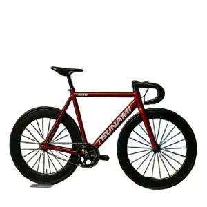 쓰나미픽시자전거 화이트 완차 snm00 전후방브레이크 레드와인 S