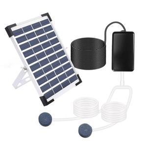 루이스ia 5W 태양광 공기 펌프 키트 3가지 작동 모드 연못 에어레이터 버블 산소 공급기 아쿠아포닉스 어항 코이 수족관 양식 수경 재배 버블포닉스