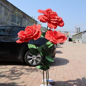 60cm PE Artificial Peony Giant Rose Foam Flower Window Display Event Decoration for Wedding Backgro