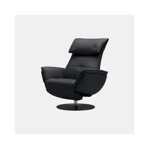 일룸 리클라이너 의자 쇼파 안락 1인 전동 가죽 볼케R 미드나잇 MNS