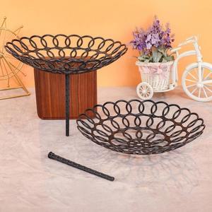 홈데코용 블랙 라운드 플라워 스템 거치대 이케바나 꽃병 브래킷, 중공 디자인, 부케, 쇼케이스 스탠드