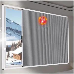 Sxlawesom 슬라이드 유틸리티 윈도우 프라이버시 패널 확장 가능한 트랙 암막 블라인드 슬라이딩 유리 도어