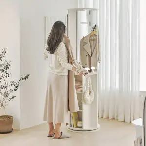 아씨방가구 롤링 회전 미니 틈새 전신거울 화장대 500