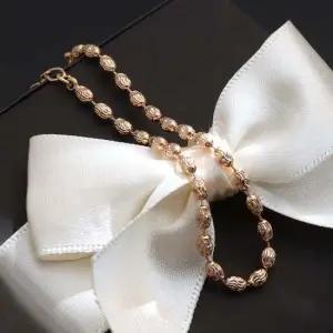 14KGP 로즈골드 컷팅 에그 볼 S 체인 패션 팔찌