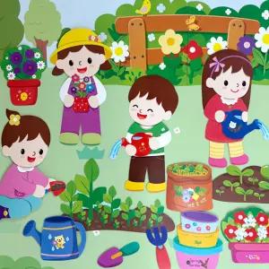 [완제품] 봄환경판 어린이집 유치원 교실 환경판 꾸미기 게시판 구성 봄 새싹 정원