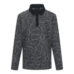 [슈페리어] 남성 프린트 카라 티셔츠 다크그레이 (IM0EKS30638)