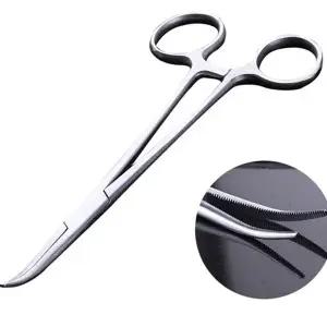곡선형 낚시 집게 다용도 휴대용 곡선형 낚시 집게 스테인리스 물고기 바다 롱노우즈 바늘빼기 수공구
