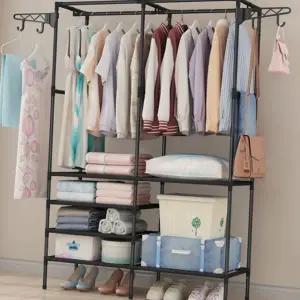 조립식 행거 다용도 선반형 시스템 드레스 룸 행거 수납 철제 실내 침실 의류 방문