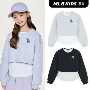 [MLB키즈 공식]26SS 스트릿 걸즈 레이어드 맨투맨 (2color) 7FMTB0761