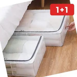 언더베드수납함 이불 의류 보관 정리 리빙박스 침대밑 (1+1)