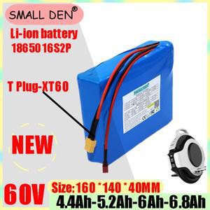 60V 4400-6800mAh 리튬 충전식 배터리 팩 16S2P 204WH 67.2V 전동 외발자전거 셀프 밸런스 스쿠터 예비