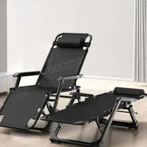 접이식 캠핑의자 침대 다용도 블랙 의자 각도조절 폴딩