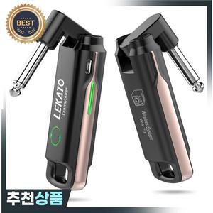 LEKATO UHF 기타 무선 시스템 송신기 수신기 WS-70 내장 충전식 오디오 70 채널 40M 픽업