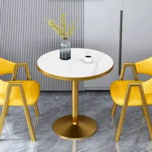 티테이블세트 2인용 소형 레트로 심플 의자 원형 식탁 창가