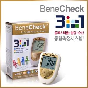 베네첵 3in1 요산 콜레스테롤 혈당 측정기 통풍 당뇨 체크