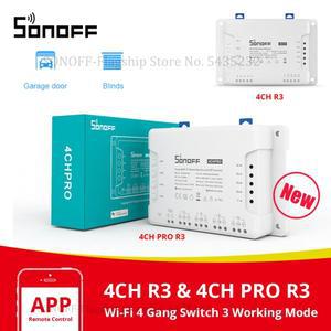 Itead SONOFF 4CH R3 PRO Wifi 스위치 모듈 4 갱 Wi-Fi DIY 스마트 APP 음성 제어 홈은 Alexa와 함께 작동