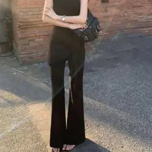 랩 부츠컷 밴딩 팬츠 여성 바지 WFLX6F1