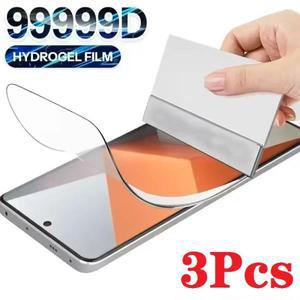 샤오미 레드미 노트 12 11 10 9 8 프로 플러스 5G 9S 8T 7용 하이드로겔 필름 3개 9용 스크린 보호