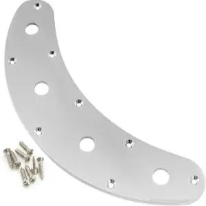 뮤직맨 스타일의 일렉트릭 베이스를 위한 Musicly Pro Steel 4구 베이스 컨트롤 플레이트 크롬