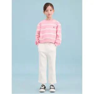 빈폴 키즈 37%OFF 여아 스트라이프 라운드 스웨트 세트 라이트 핑크 BI5141G03Y