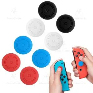 스위치/스위치 라이트/스위치 OLED용 엄지 그립 캡 내구성 있는 아날로그 스틱 실리콘 보호 커버 미끄럼 방
