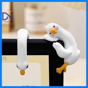 레진 만화 동물 장식품 책상 자동차 대시보드 TV 모니터 선물 아이디어 귀여운 3D 오리 피규어 미니 레진