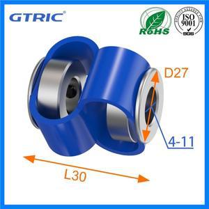 GTRIC 유연한 플라스틱 8 자형 커플러 편심 경사 탄성 모터 인코더 커플러 GB 알루미늄 합금 커플링 D27L30