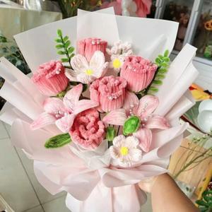 DIY 모루꽃다발키트 꽃다발 대형 학예회 장미 해바라기 만들기 세트 1M 시들지않는꽃