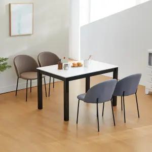 앨빈 블랙 리노 1200 4인 세라믹 식탁세트