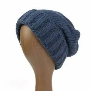 블루 니트 비니 여자 겨울비니