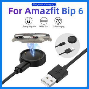 Amazfit BIP 6용 시계 충전기 자기 고속 충전 케이블 [휴대용] Amazfit BIP6 액세서리용 자기 무선 충전