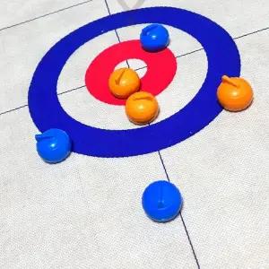 실내 타겟 컬링 놀이 세트 가정 거실 바닥 전략 대결 레저 활동 친목 모임 파티