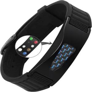 남성용 페라코 실리콘 파워 밸런스 팔찌 강력한 자석이 있는 7 in 1 마그네틱 스포츠 방수 및 조절 가능한