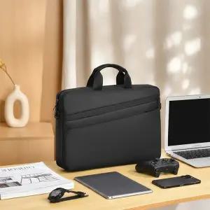 [다잇템] 남성 사선지퍼 출근룩 검정 사무용 랩탑 가방