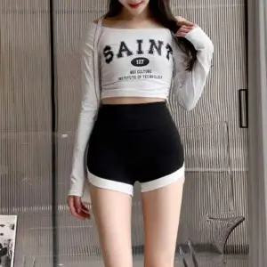 여성용 헬스 하이웨스트 숏팬츠 2컬러 레깅스
