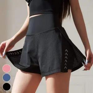여성용 하이웨스트 쿨링 스포츠 반바지