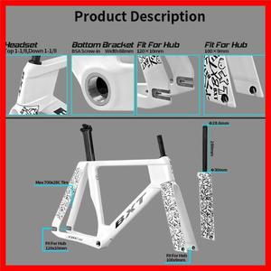 BXT 뉴 카본 트랙 프레임 픽시 트랙 자전거 카본 파이버 프레임 TRC-195 싱글 스피드 트랙 프레임셋 700Cx2