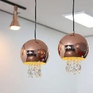 [하프클럽/]팬던트 조명 부품 로즈골드 온 2등 W378-2