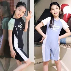 초등 실내수영복 강습용 여아수영복 점프수트 반전신 생존수영 주니어 래쉬가드