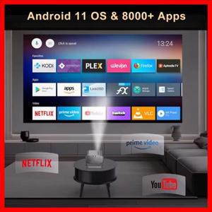 미니 프로젝터 HA109 홈 시어터 안드로이드 11 BT5.0 WIFI 프리스타일 프로젝션 지원 스마트폰 동일한 화면